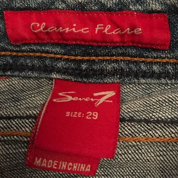 Seven7 Classic Flare Jeans Sz 29 - Picture 5 of 7
